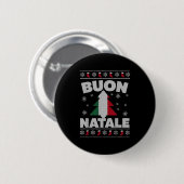 Buon Natale Frory Weihnachtsbaum Italienisch Ugly  Button (Vorne & Hinten)