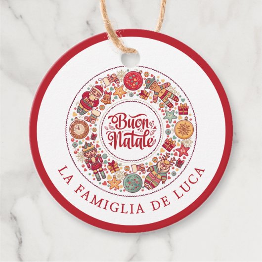 Buon Natale Geschenkanhänger (Vorderseite)