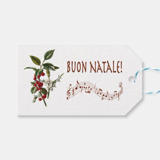 Buon Natale Geschenkanhänger (Vorderseite (Horizontal))