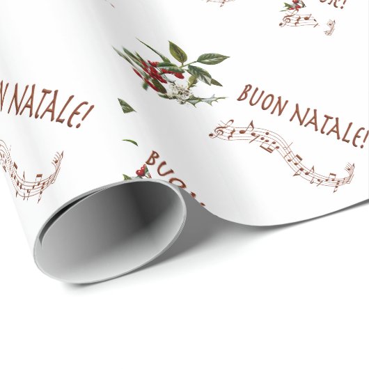 Buon Natale Geschenkpapier (Rolleneckpunkt)