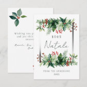 Buon Natale Holiday Dankeskarte (Vorne/Hinten)