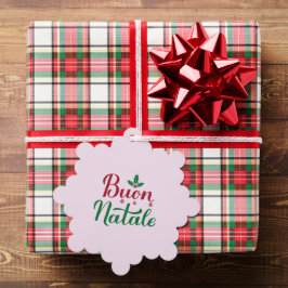 Buon Natale Holiday Ornament Karte
