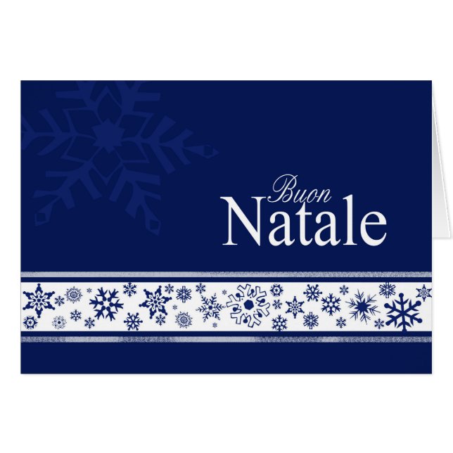 Buon Natale Italian Christmas Card (Vorderseite (Horizontal))