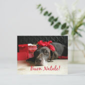 Buon Natale Italian Christmas Card Feiertagspostkarte (Stehend Vorderseite)
