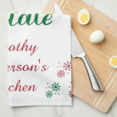 Buon Natale Italian Christmas Kitchen Geschirrtuch (Viertel Falte)