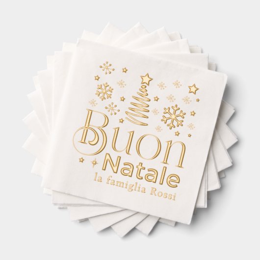 Buon Natale Italian Christmas Party Custom Servietten Mit Folie (Insitu (Gestapelt))