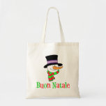 Buon Natale Italian Christmas Snowman Tragetasche<br><div class="desc">Buon Natale Italienischer Weihnachtsschneemann Tote Tasche. Sage "Frohe Weihnachten" auf Italienisch mit diesem niedlichen,  Cartoon Urlaub Snowman Tasche. Mit dieser coolen Tasche lassen Sie Ihren Urlaubssgeist und Ihre italienische Tradition erkennen.</div>