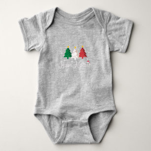 Buon Natale Italian Christmas Tree Baby Strampler