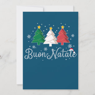 Buon Natale Italian Christmas Tree Einladung