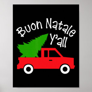 Buon natale italian christmasy#39;alle lustig kurs poster