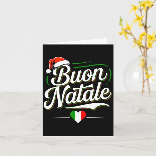 Buon Natale Italian Family Christmas Italy Pride H Karte (Gelbe Blume)