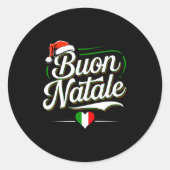 Buon Natale Italian Family Christmas Italy Pride H Runder Aufkleber (Vorderseite)