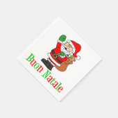 Buon Natale Italian MerChristmas Santa Napkins Serviette (Ecke)