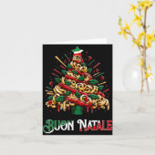 Buon natale italian Pasta Weihnachten Weihnachten Karte (Gelbe Blume)