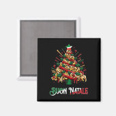 Buon natale italian Pasta Weihnachten Weihnachten Magnet (Vorderseite/Rückseite)