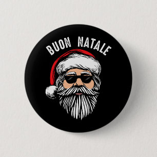 Buon natale italian santa claus babbo lustiger chr button