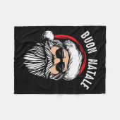 Buon natale italian santa claus babbo lustiger chr fleecedecke (Vorderseite (Horizontal))