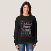 Buon Natale Italian Ugly Christmas Pattern Shirt (Vorne ganz)