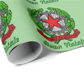 Buon Natale Italien Weihnachten Geschenkpapier (Rolleneckpunkt)