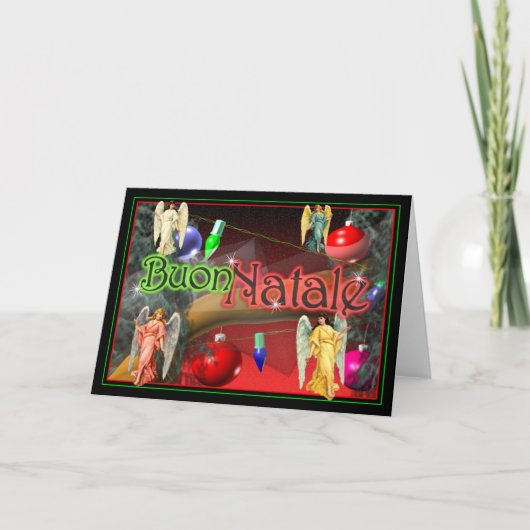 Buon Natale Italiener frohe Feiertage Feiertagskarte (Vorderseite)