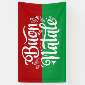 Buon Natale Italienisch Frohe Weihnachten Banner (Vertikal)