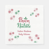 Buon Natale Italienisch Frohe Weihnachten Serviette (Vorderseite)