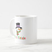 Buon Natale Italienisch Frohe Weihnachten Snowman Kaffeetasse (Vorderseite Links)