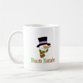 Buon Natale Italienisch Frohe Weihnachten Snowman Kaffeetasse (Links)