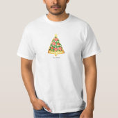 Buon Natale Italienisch Frohe Weihnachtspizza Slic T-Shirt (Vorderseite)