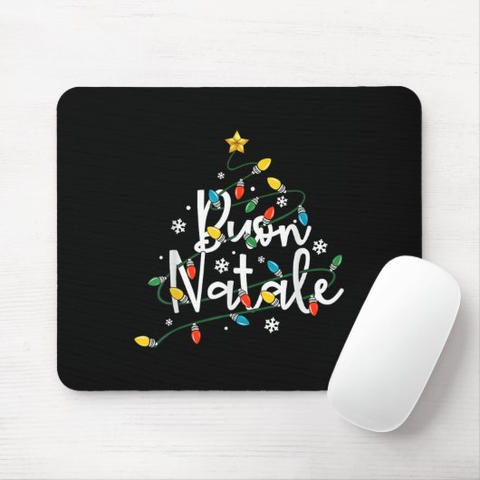 Buon Natale Italienische Familie Frohe Weihnachtsb Mousepad (Mit Mouse)