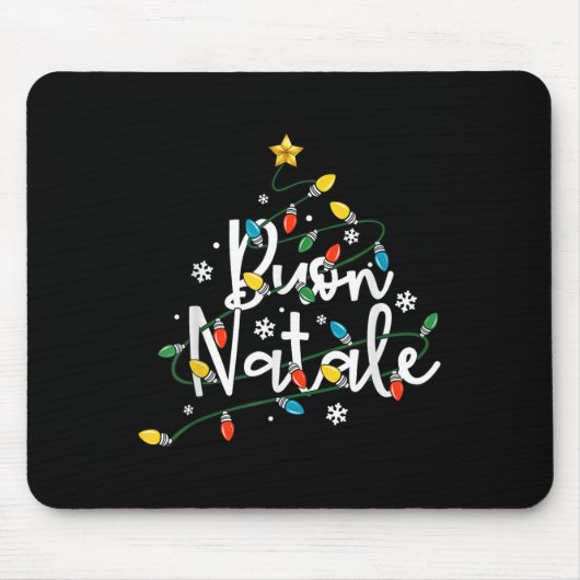 Buon Natale Italienische Familie Frohe Weihnachtsb Mousepad (Vorne)