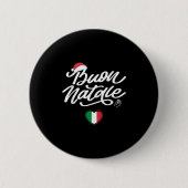 Buon Natale Italienische Familie Weihnachten, Ital Button (Vorderseite)