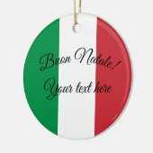 Buon Natale italienische Flagge Keramikornament (Links)