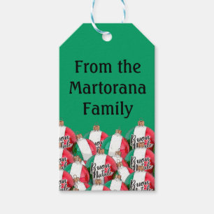 Buon Natale Italienische Flaggenverzierungen Geschenkanhänger