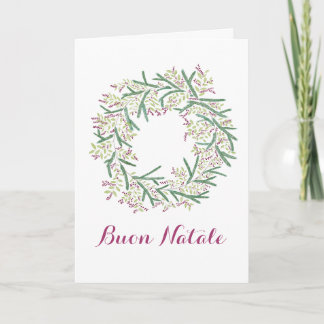 Buon Natale, italienische Weihnachtskreidekarte Feiertagskarte