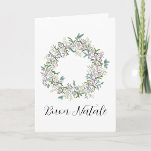 Buon Natale, italienische Weihnachtskreidekarte Feiertagskarte