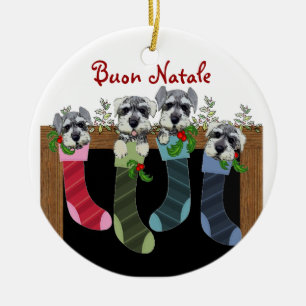 Buon Natale italienische Weihnachtsverzierung Keramikornament