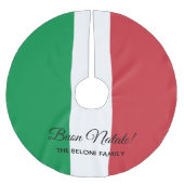 Buon Natale italienischer Flagge Polyester Weihnachtsbaumdecke (Vorderseite)
