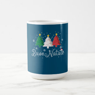 Buon Natale Italienischer Weihnachtsbaum Kaffeetasse