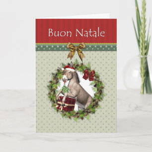 Buon Natale italienischer Weihnachtsesel Feiertagskarte