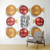 Buon Natale Italienisches Goldgold Wandteppich (Beispiel (Horizontal))