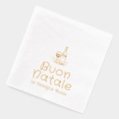 Buon Natale Italienisches Weihnachten Personalisie Servietten Mit Folie (Links)