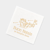 Buon Natale Italienisches Weihnachtsfest Party San Servietten Mit Folie (Links)