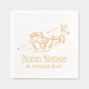 Buon Natale Italienisches Weihnachtsfest Party San Servietten Mit Folie