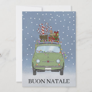 Buon Natale Italienisches Weihnachtsgrün 500 Feiertagskarte