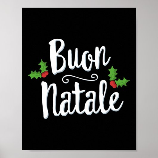 Buon Natale Italy Pride Xmas Holiday Italian Chris Poster (Vorne)
