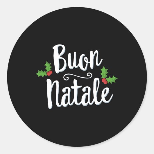 Buon Natale Italy Pride Xmas Holiday Italian Chris Runder Aufkleber (Vorderseite)