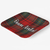 Buon Natale Kariert Pappteller (Gewinkelt)