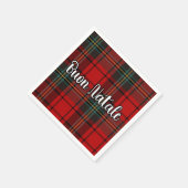 Buon Natale Kariert Serviette (Ecke)