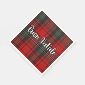 Buon Natale Kariert Serviette (Ecke)